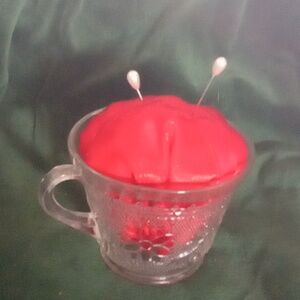 Indiana Glass Company Sandwich Pattern Pin Cushion